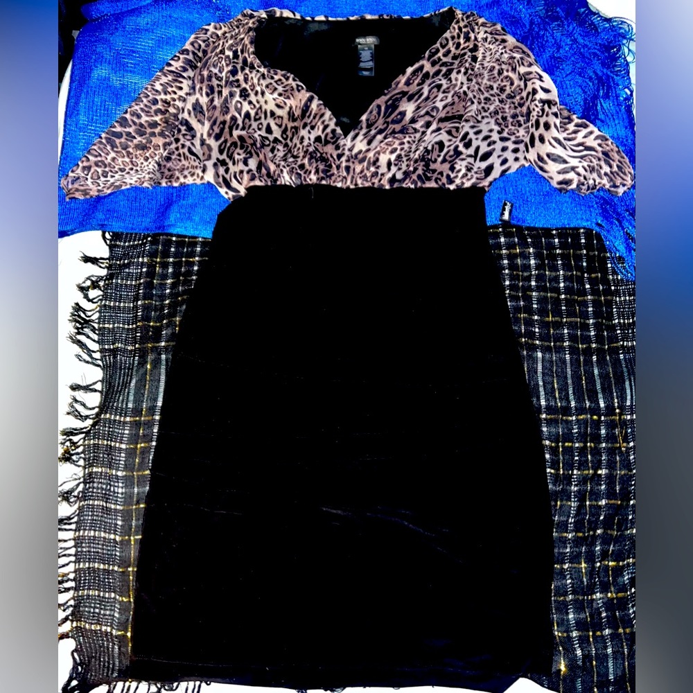 Bisou Bisou leopard dress. Size 14.